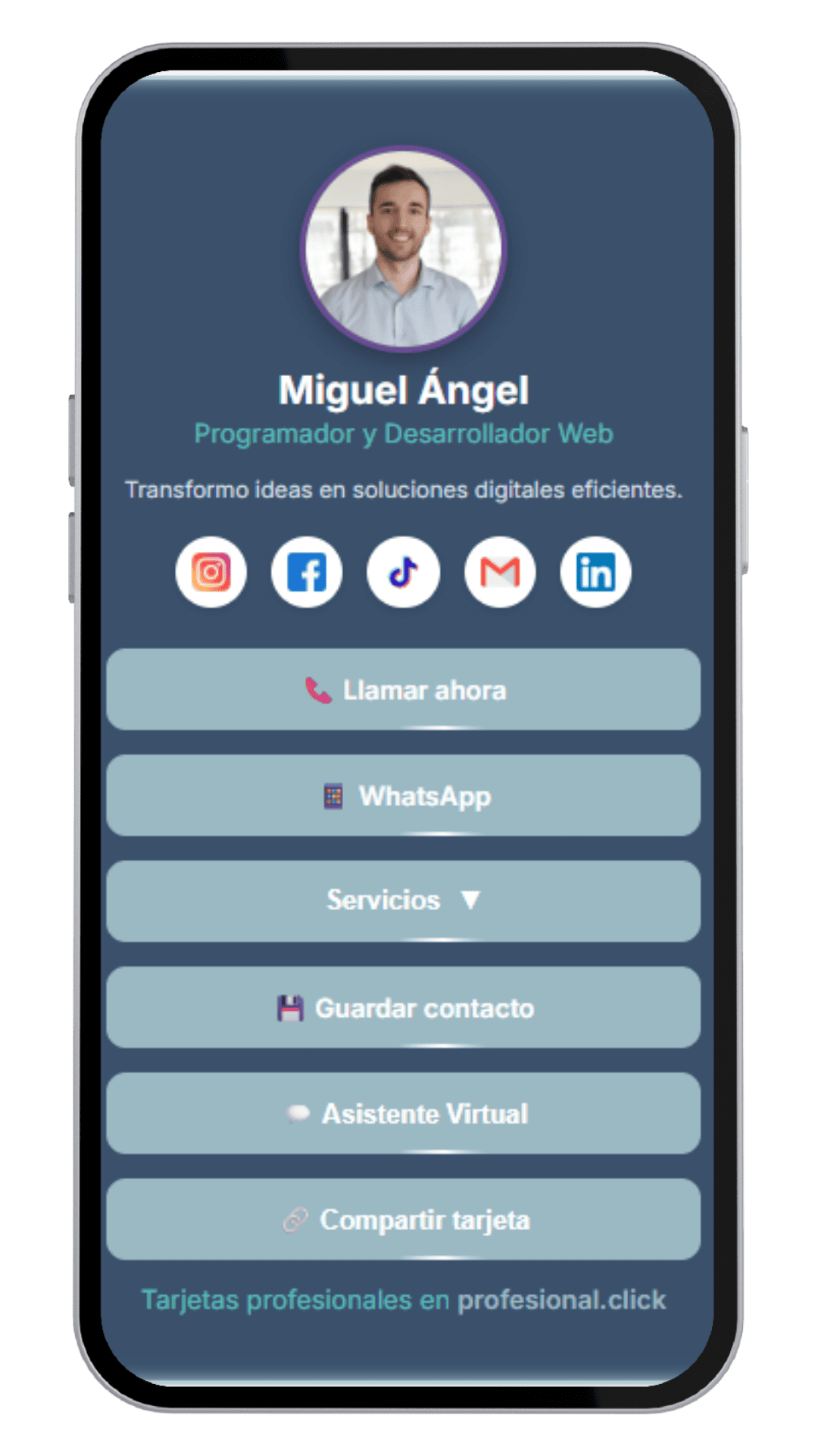 Tarjeta de Presentacion digital